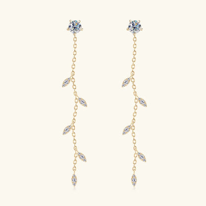Delicate Crystal Drop Chain Earring