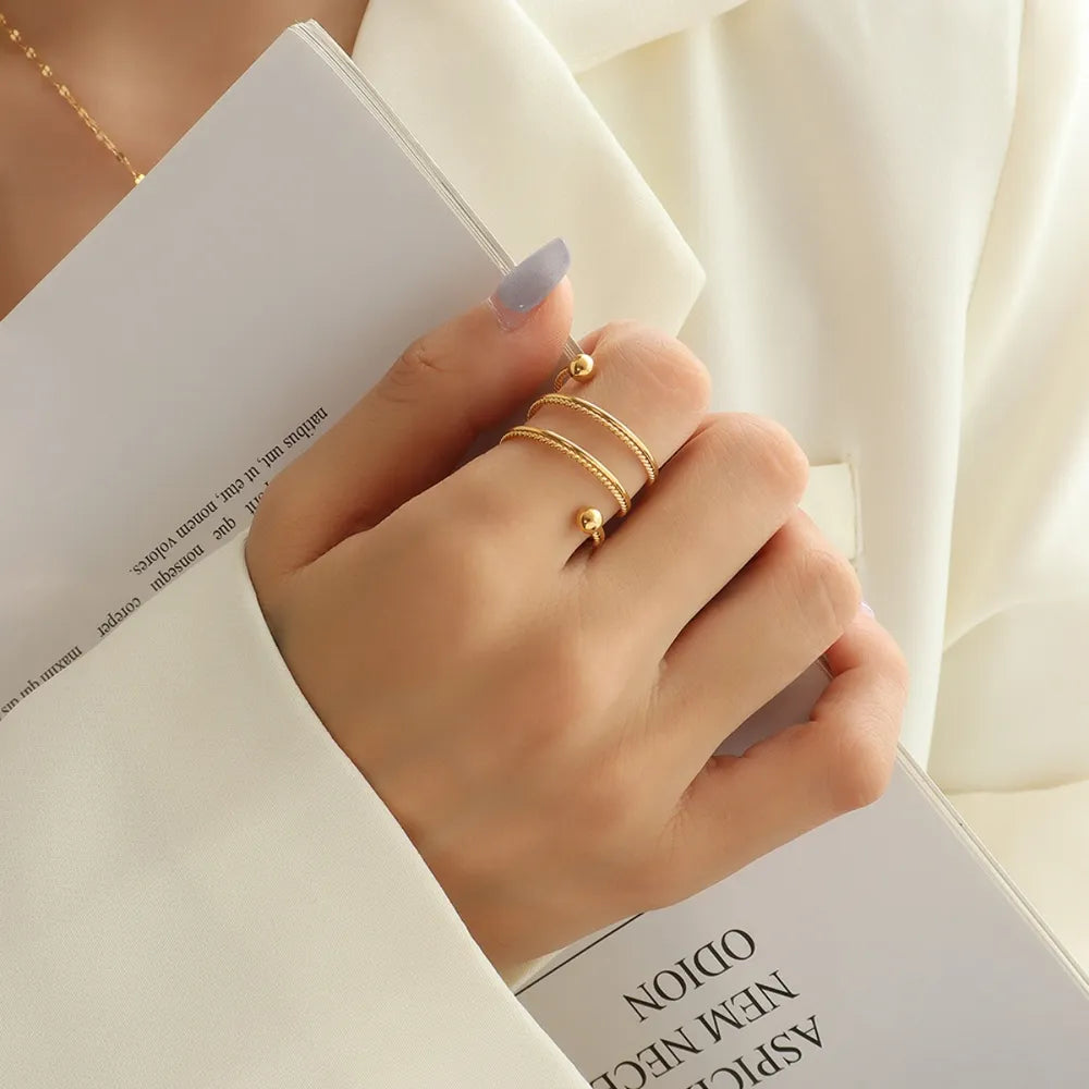 Minimalist Triple Wrap Open Ring