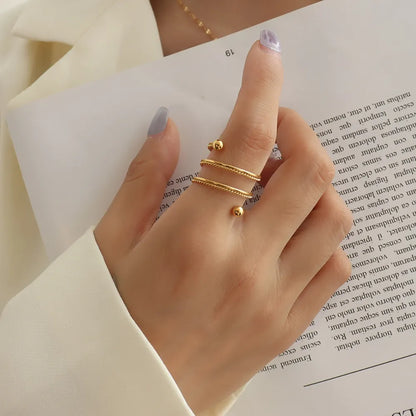 Minimalist Triple Wrap Open Ring