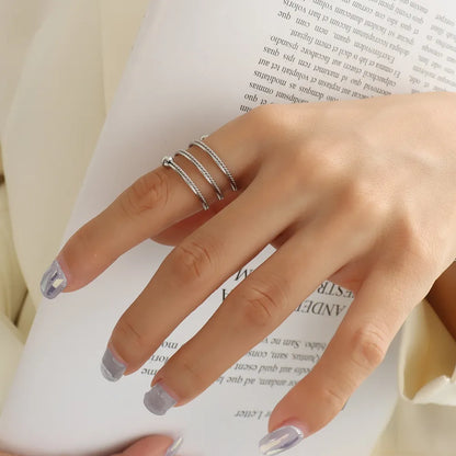 Minimalist Triple Wrap Open Ring