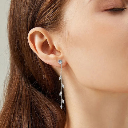 Delicate Crystal Drop Chain Earring