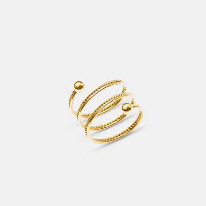 Minimalist Triple Wrap Open Ring