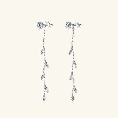 Delicate Crystal Drop Chain Earring