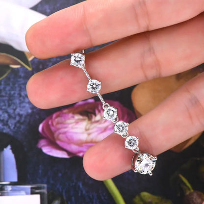 Elegant Crystal Linear Drop Earrings