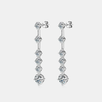 Elegant Crystal Linear Drop Earrings