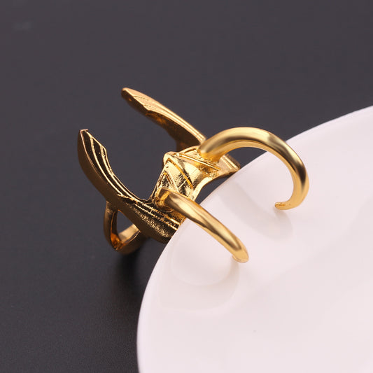 Gold Antler Open Ring