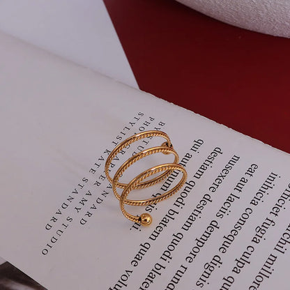 Minimalist Triple Wrap Open Ring