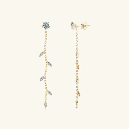 Delicate Crystal Drop Chain Earring